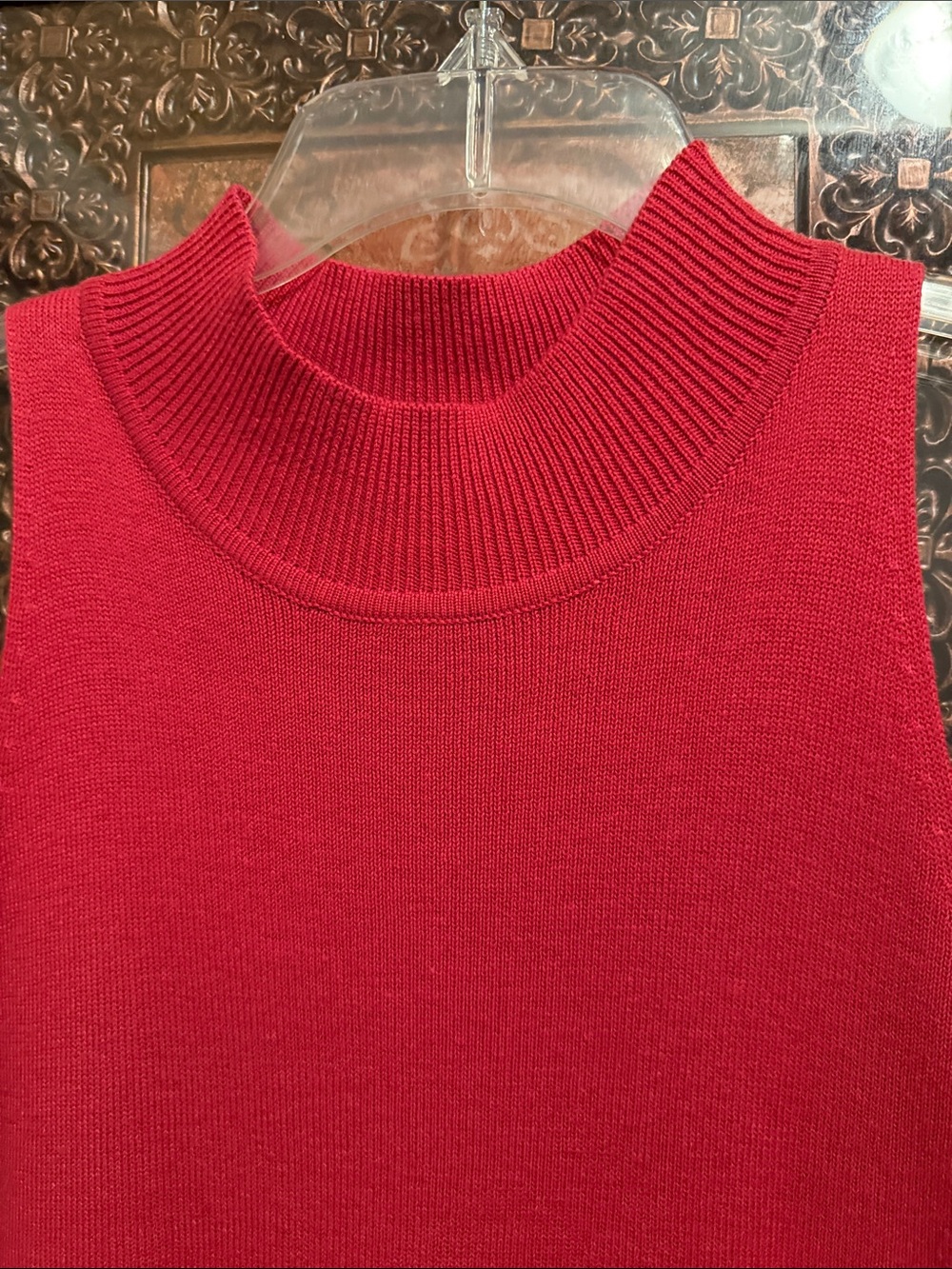 NWT Mossimo Supply Co. Sleeveless Mock Neck Knit Top - Red